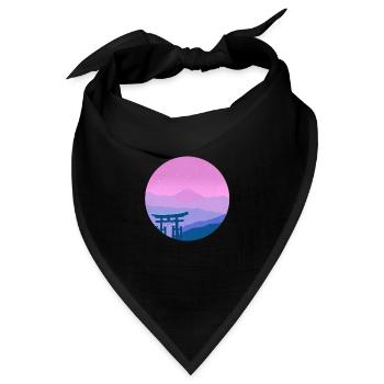 Vaporwave Japan - Bandana - Schwarz - Vorne