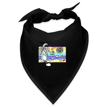 It Can Wait Sunset Doodle - Bandana - Schwarz - Vorne