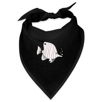 Fisch Aquarium Meerestier Klima Umweltschutz - Bandana - Schwarz - Vorne