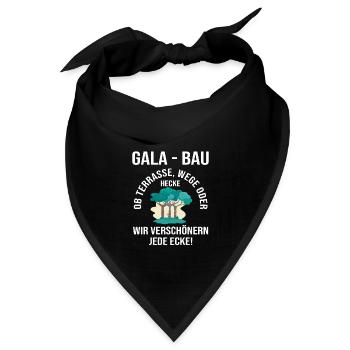 Garten Galabau Gärtner - Bandana - Schwarz - Vorne