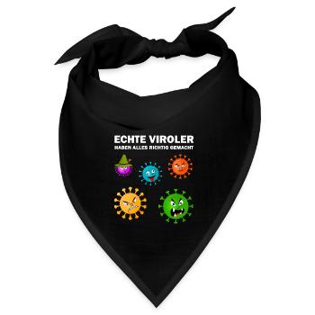 Tirol Virus, Ischgl, Superspreader Corona Mutation - Bandana - Schwarz - Vorne