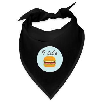 I like Burgers Diner Food - Bandana - Schwarz - Vorne