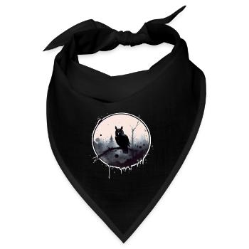 Nachteule - Bandana - Schwarz - Vorne