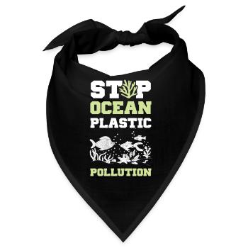 plastik save the ocean - Bandana - Schwarz - Vorne