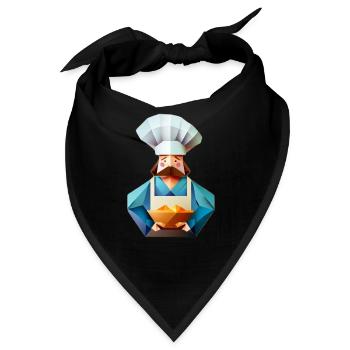Origami-Koch - Bandana - Schwarz - Vorne