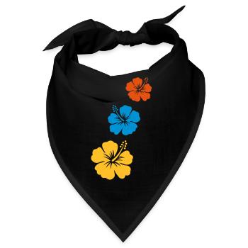 hibiscus tahiti 3 - Bandana - Schwarz - Vorne