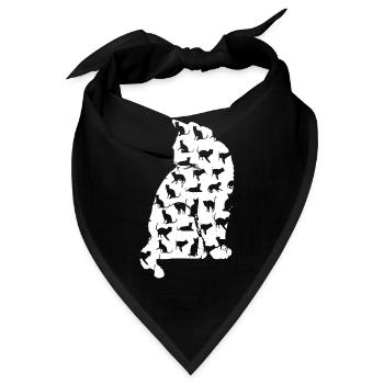Katze Katze Katze Katze Katze Katze Katze Mieze - Bandana - Schwarz - Vorne