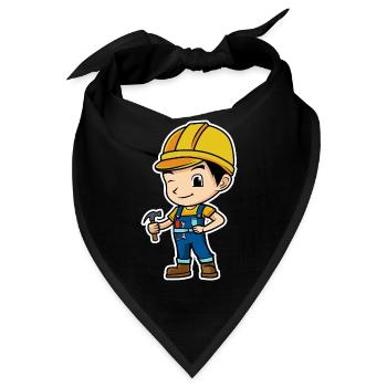 Bauarbeiter - Bandana - Schwarz - Vorne