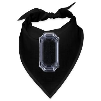 Mysterious Crystal - Schwarz & Weiß - Bandana - Schwarz - Vorne