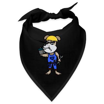Handwerk Handwerker Baustelle Berufe Unternehmer - Bandana - Schwarz - Vorne
