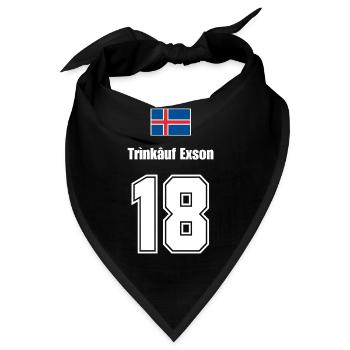 Island Trikot Nr.18 - Bandana - Schwarz - Vorne