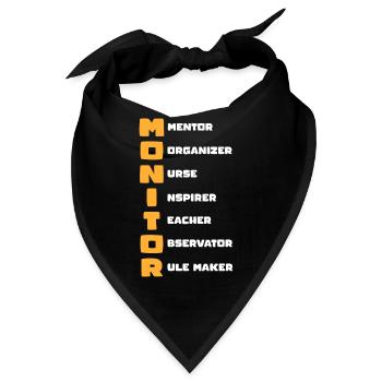School bus MONITOR Mentor Organizer Nurse - Bandana - Schwarz - Vorne