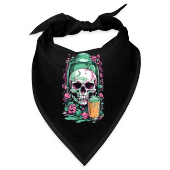 Gothic Skull Pastel Poison Halloween Design - Bandana - Schwarz - Vorne