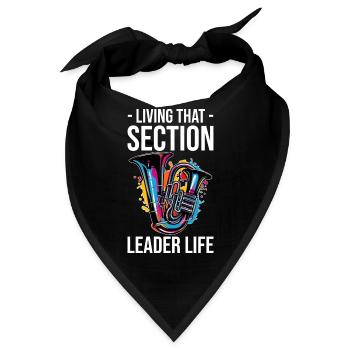 Stabführer | Orchester Marschkapelle Geschenkidee - Bandana - Schwarz - Vorne
