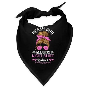 Krankenschwester Baby Entbindungsschwester - Bandana - Schwarz - Vorne