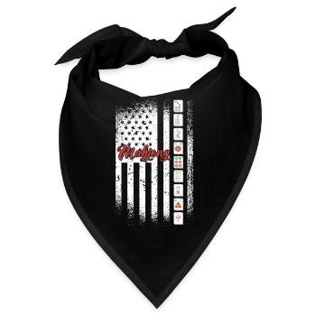 Geschenk für Mahjong Fans - Bandana - Schwarz - Vorne