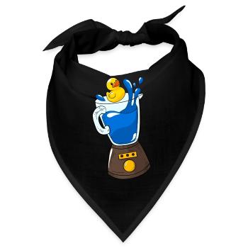 Mixer-Ente - Bandana - Schwarz - Vorne