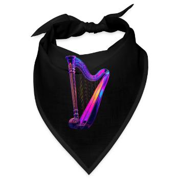 Harfe - Bandana - Schwarz - Vorne