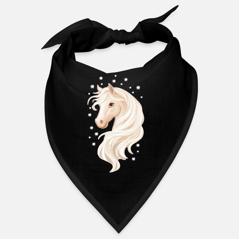 Pferd mit Sternen - Bandana - Schwarz