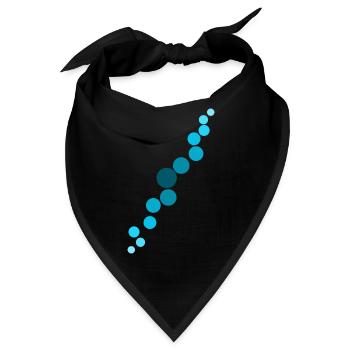 Blaue Blasen - Bandana - Schwarz - Vorne