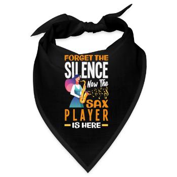Saxofon - Bandana - Schwarz - Vorne