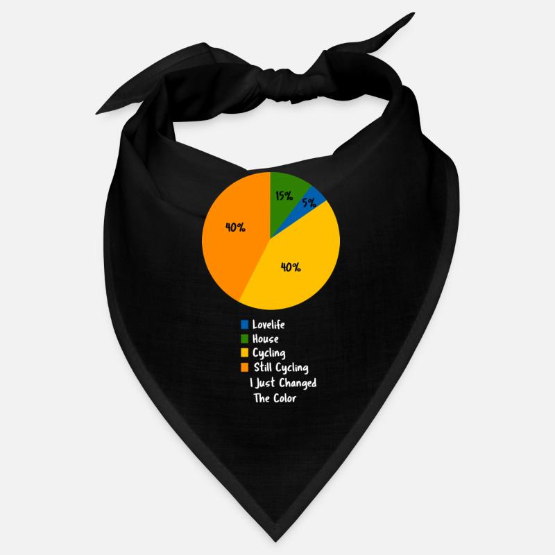 Funny Cycling Pie Chart Hobby Priority Design Bandana
