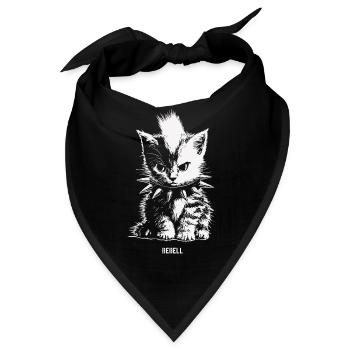Rebell Kitten - Bandana - Schwarz - Vorne