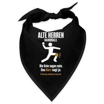 Handball Ü40 Geschenk – Erfahrung statt Sprung - Bandana - Schwarz - Vorne