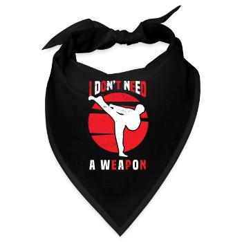 Kampfsport Selbstverteidigung Kampfkunst - Bandana - Schwarz - Vorne