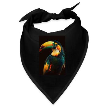 Tukan Vogel Schnabel Spechtvögel - Bandana - Schwarz - Vorne