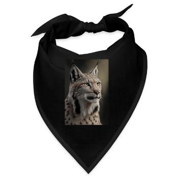 Luchs Wildkatze - Bandana - Schwarz - Vorne