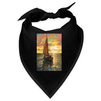 Segelboot Segeln Ocean - Bandana - Schwarz - Vorne