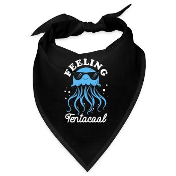 Feeling Tentacool - Qualle mit Tentakeln - Bandana - Schwarz - Vorne