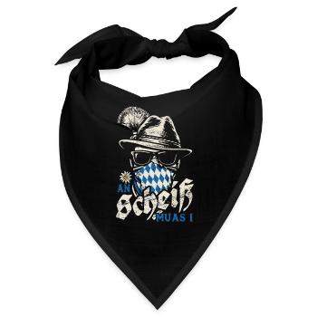 Grantler An Scheiss muas i, Festzelt, Bier & Gaudi - Bandana - Schwarz - Vorne