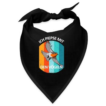 Vogelbeobachtung Vögel Beobachten Birding Vogel - Bandana - Schwarz - Vorne