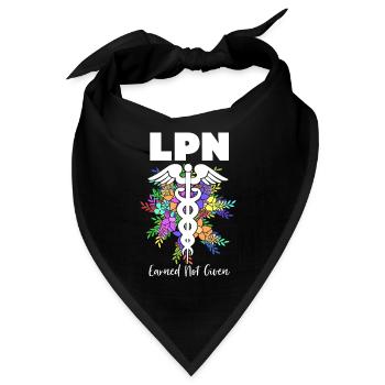 Krankenpflegerin Krankenschwester Krankenpfleger - Bandana - Schwarz - Vorne