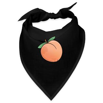 Pfirsich - Bandana - Schwarz - Vorne