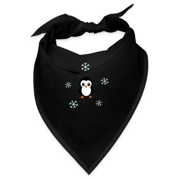 Kawaii Pinguin Kawaii Tiere Herz - Bandana - Schwarz - Vorne