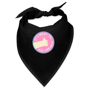 Help is ok - Bandana - Schwarz - Vorne