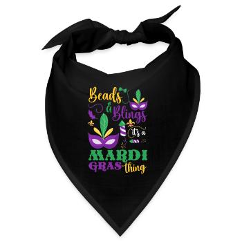 Mardi Gras Parade Mardi Dienstag - Bandana - Schwarz - Vorne