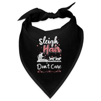 Schlittenfahren Schnee Rennrodeln Urlaub - Bandana - Schwarz - Vorne