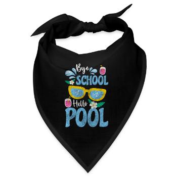 Swimming Pool Feier - Bandana - Schwarz - Vorne