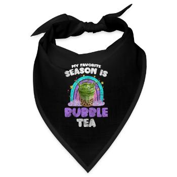 Bubble Tea Süß Sirup To-Go Getränk - Bandana - Schwarz - Vorne
