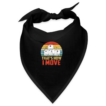 WASD Gaming Gamer Spruch - Bandana - Schwarz - Vorne