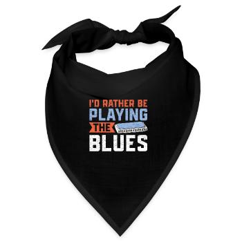 Mundharmonika Instrument - Bandana - Schwarz - Vorne
