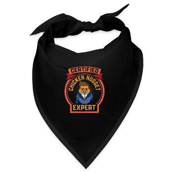 Chicken Nugget Foodie Geschenk - Bandana - Schwarz - Vorne