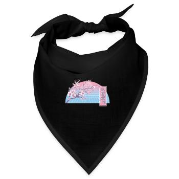 Cherry Blossom Kirschblüte Sakura Flower - Bandana - Schwarz - Vorne