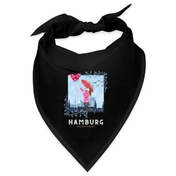 "Hamburg - Meine Perle" - Dance Dream Love - Bandana - Schwarz - Vorne