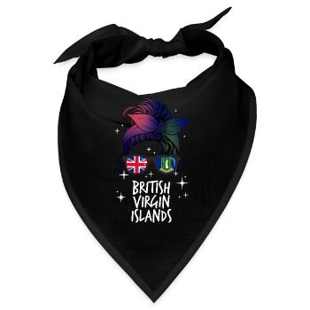 Britische Jungferninseln - Bandana - Schwarz - Vorne