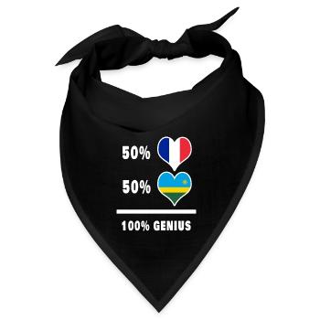 Das Frankreich und Ruanda Genie / Geschenk - Bandana - Schwarz - Vorne
